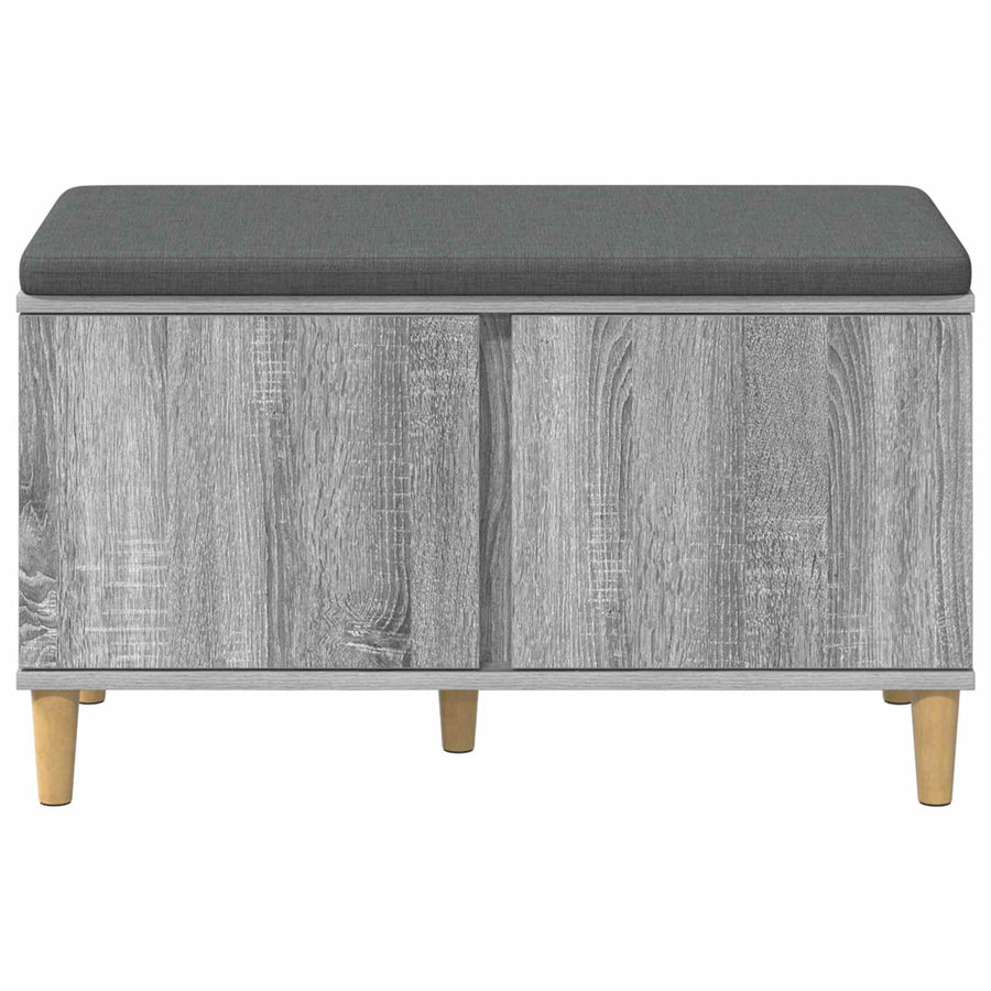 Halbank met kussen met opslag Grijs Sonoma 60 x 38 x 46 cm