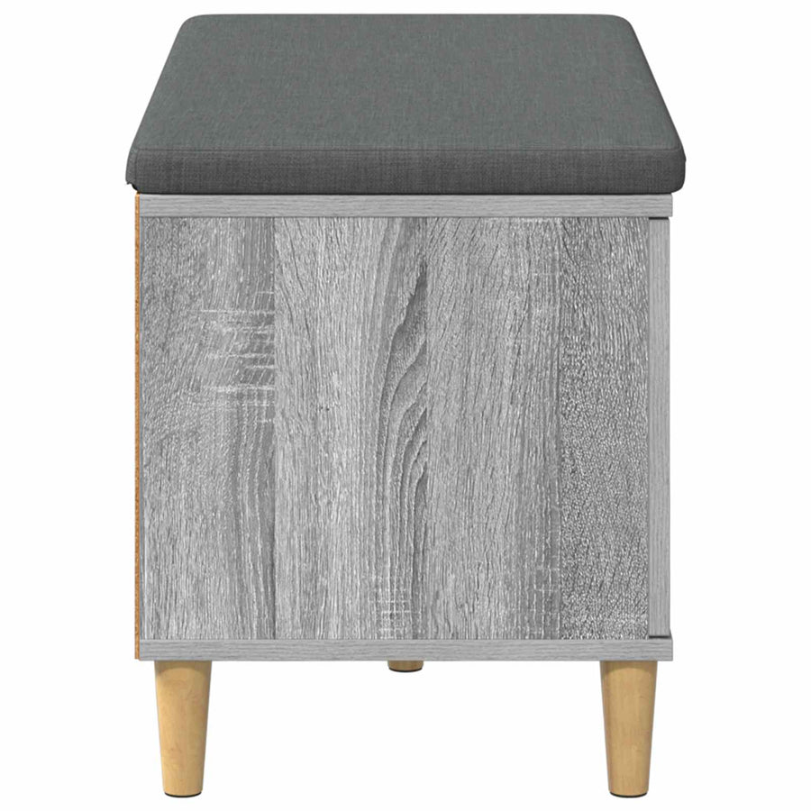 Halbank met kussen met opslag Grijs Sonoma 60 x 38 x 46 cm