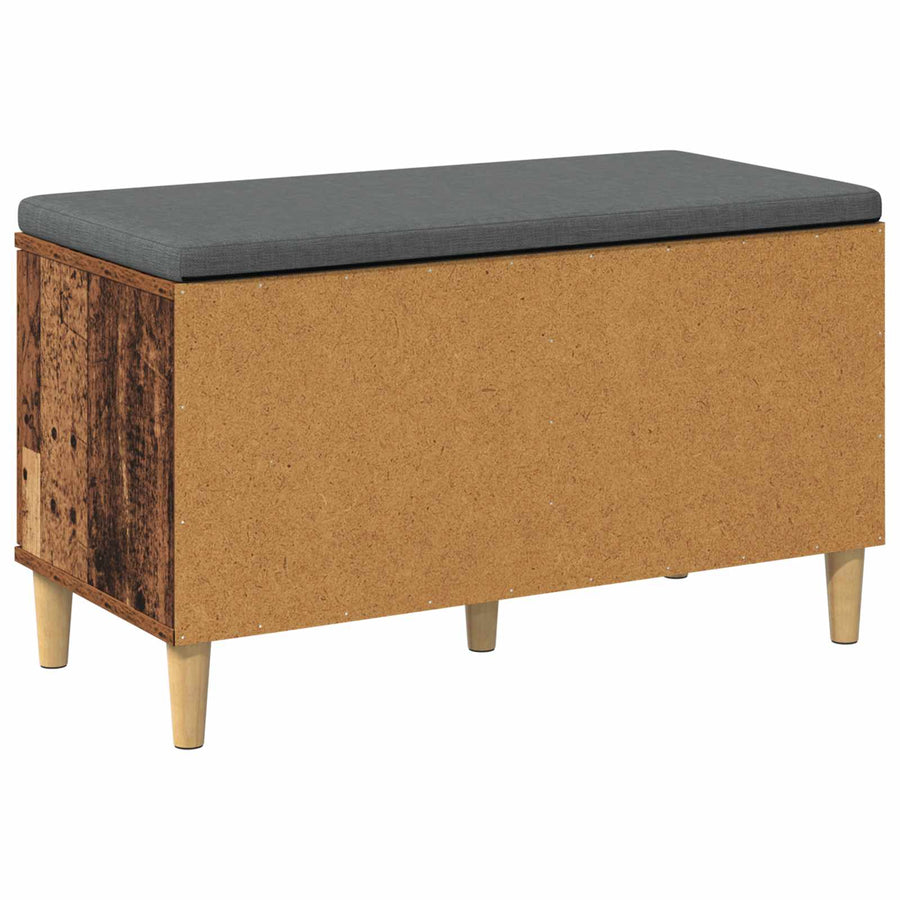 Halbank met kussen met opslag Oudhout 60 x 38 x 46 cm