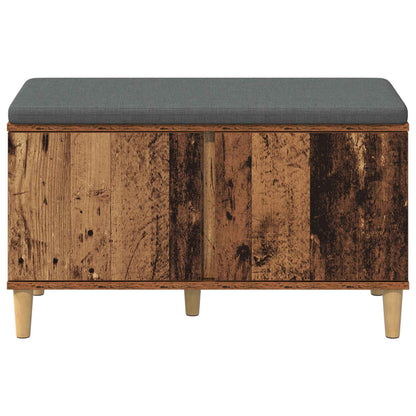 Halbank met kussen met opslag Oudhout 60 x 38 x 46 cm