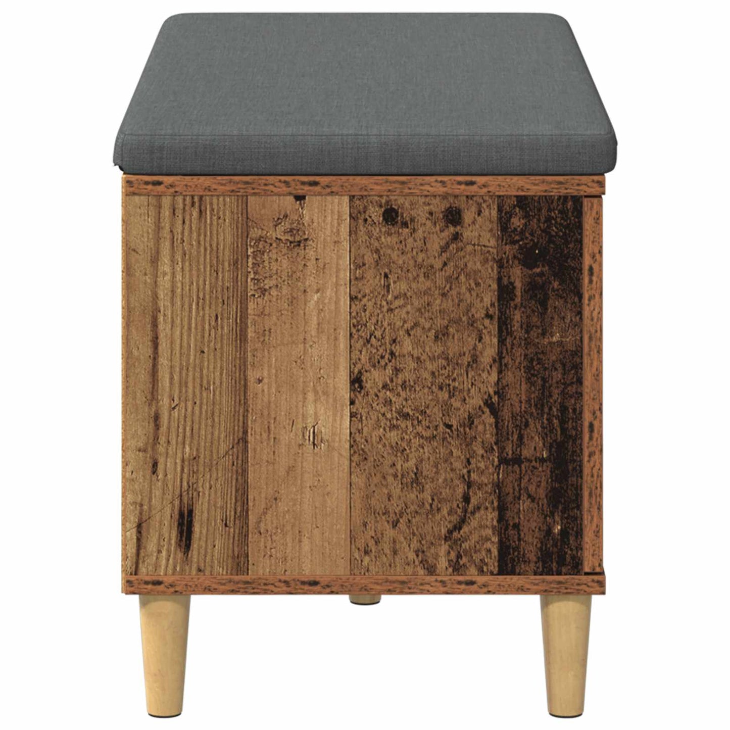 Halbank met kussen met opslag Oudhout 60 x 38 x 46 cm