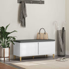 Halbank wit 100x38x46 cm engineered wood