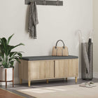 Halbank Sonoma Eiken 100x38x46 cm met kussen en plank