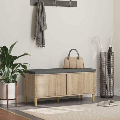 Halbank met kussen met opslag Sonoma Eiken 60 x 38 x 46 cm
