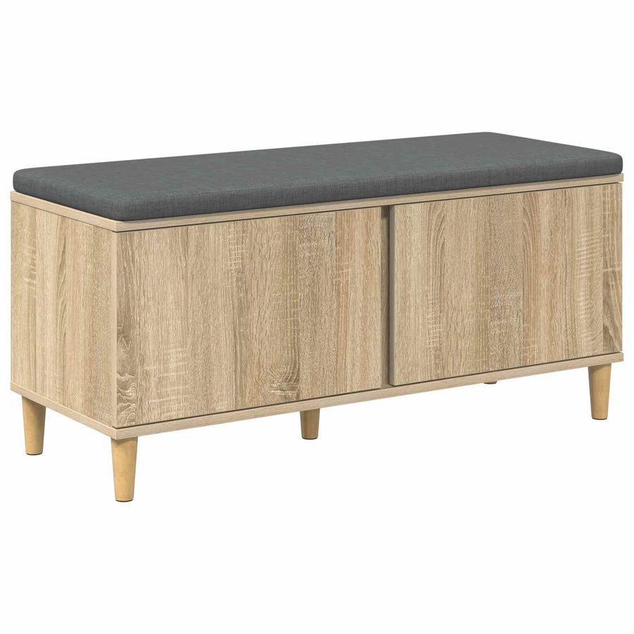 Halbank met kussen met opslag Sonoma Eiken 60 x 38 x 46 cm