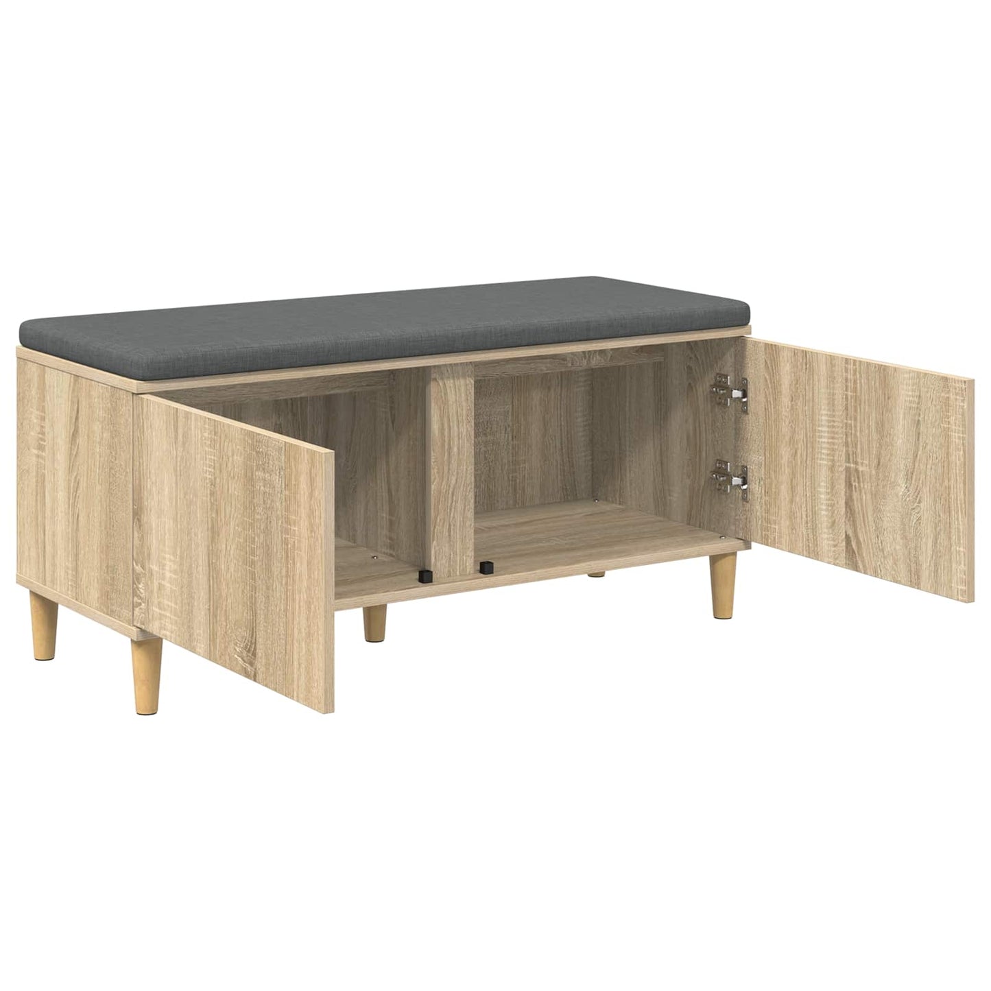 Halbank met kussen met opslag Sonoma Eiken 60 x 38 x 46 cm
