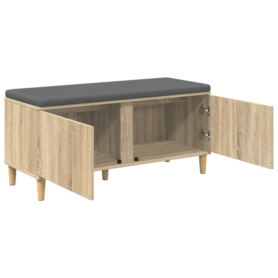 Halbank met kussen met opslag Sonoma Eiken 60 x 38 x 46 cm