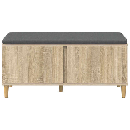 Halbank met kussen met opslag Sonoma Eiken 60 x 38 x 46 cm
