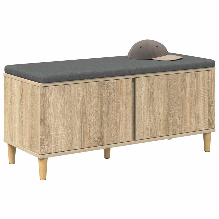 Halbank met kussen met opslag Sonoma Eiken 60 x 38 x 46 cm