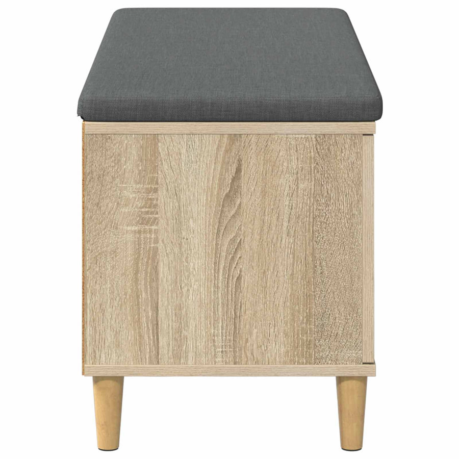Halbank met kussen met opslag Sonoma Eiken 60 x 38 x 46 cm