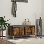 Halbank met opbergplank 100x38x46 cm gerookt eiken