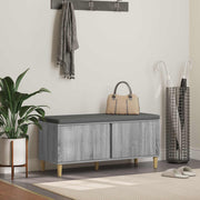 Halbank 100x38x46 cm grijs engineered wood