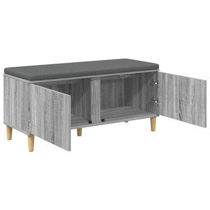 Halbank met kussen met opslag Grijs Sonoma 60 x 38 x 46 cm
