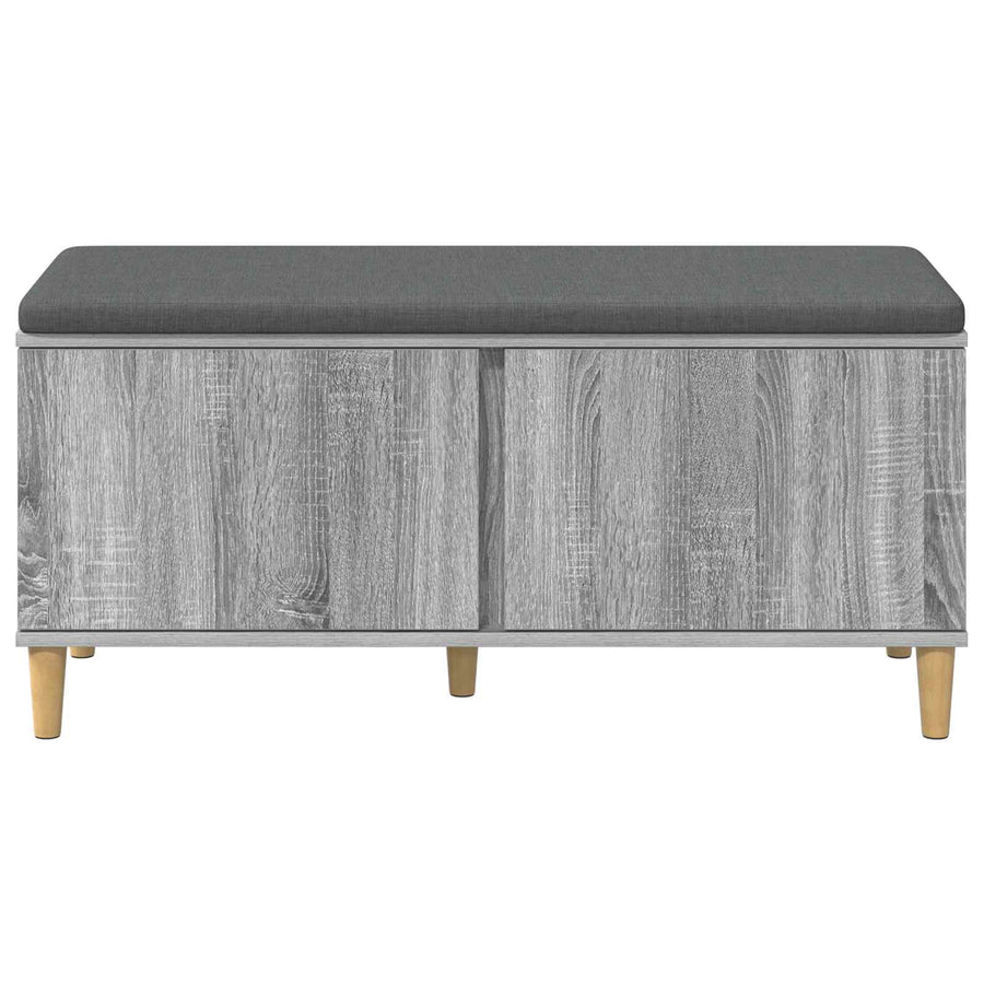 Halbank met kussen met opslag Grijs Sonoma 60 x 38 x 46 cm