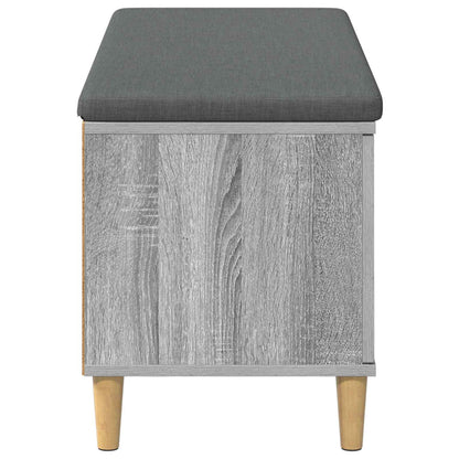 Halbank met kussen met opslag Grijs Sonoma 60 x 38 x 46 cm