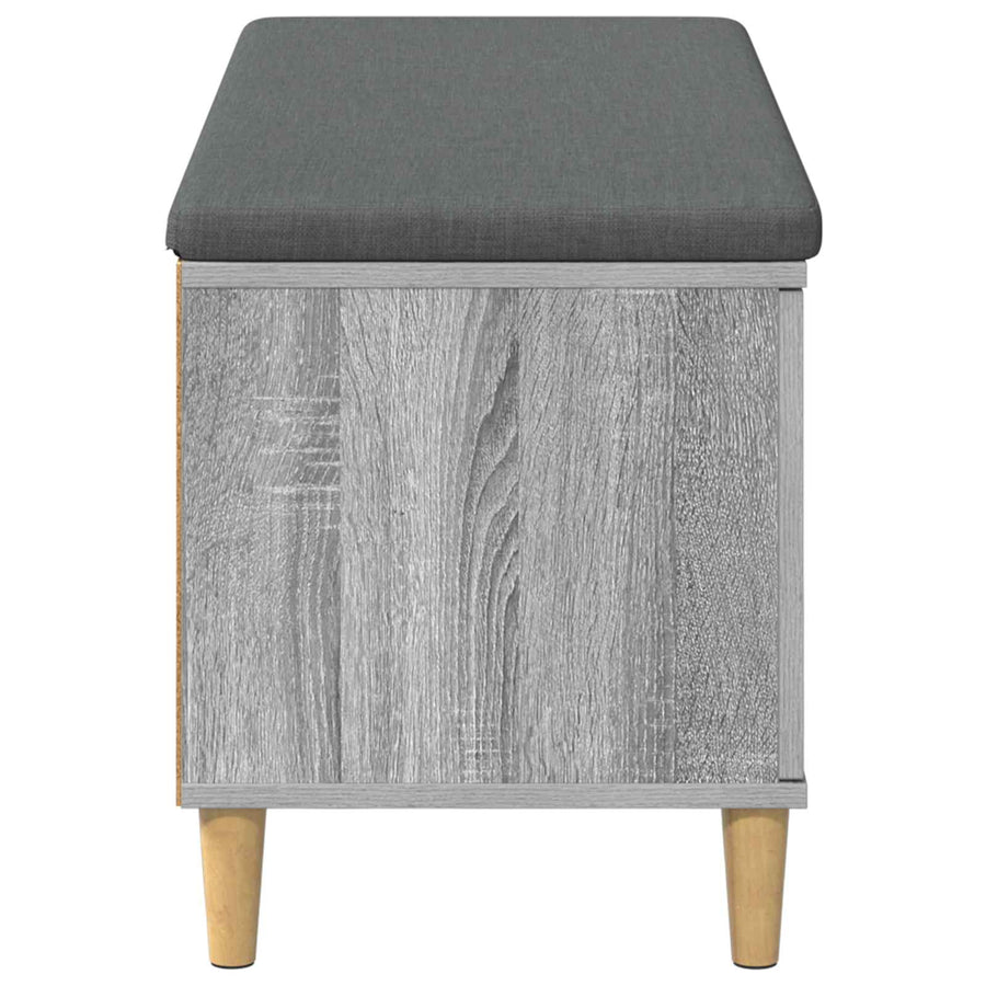 Halbank met kussen met opslag Grijs Sonoma 60 x 38 x 46 cm
