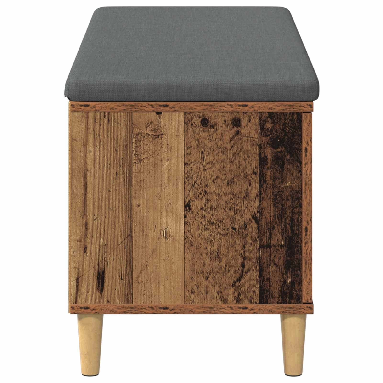 Halbank met kussen met opslag Oudhout 60 x 38 x 46 cm