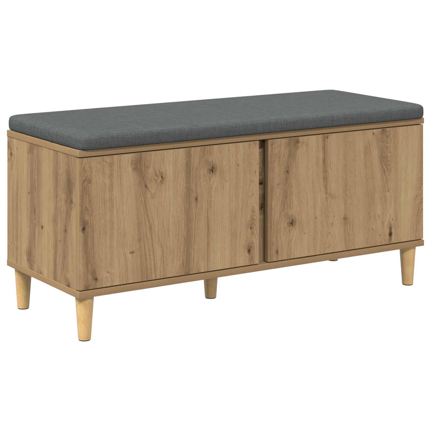 Halbank met kussen met opslag Artisan Eiken 60 x 38 x 46 cm