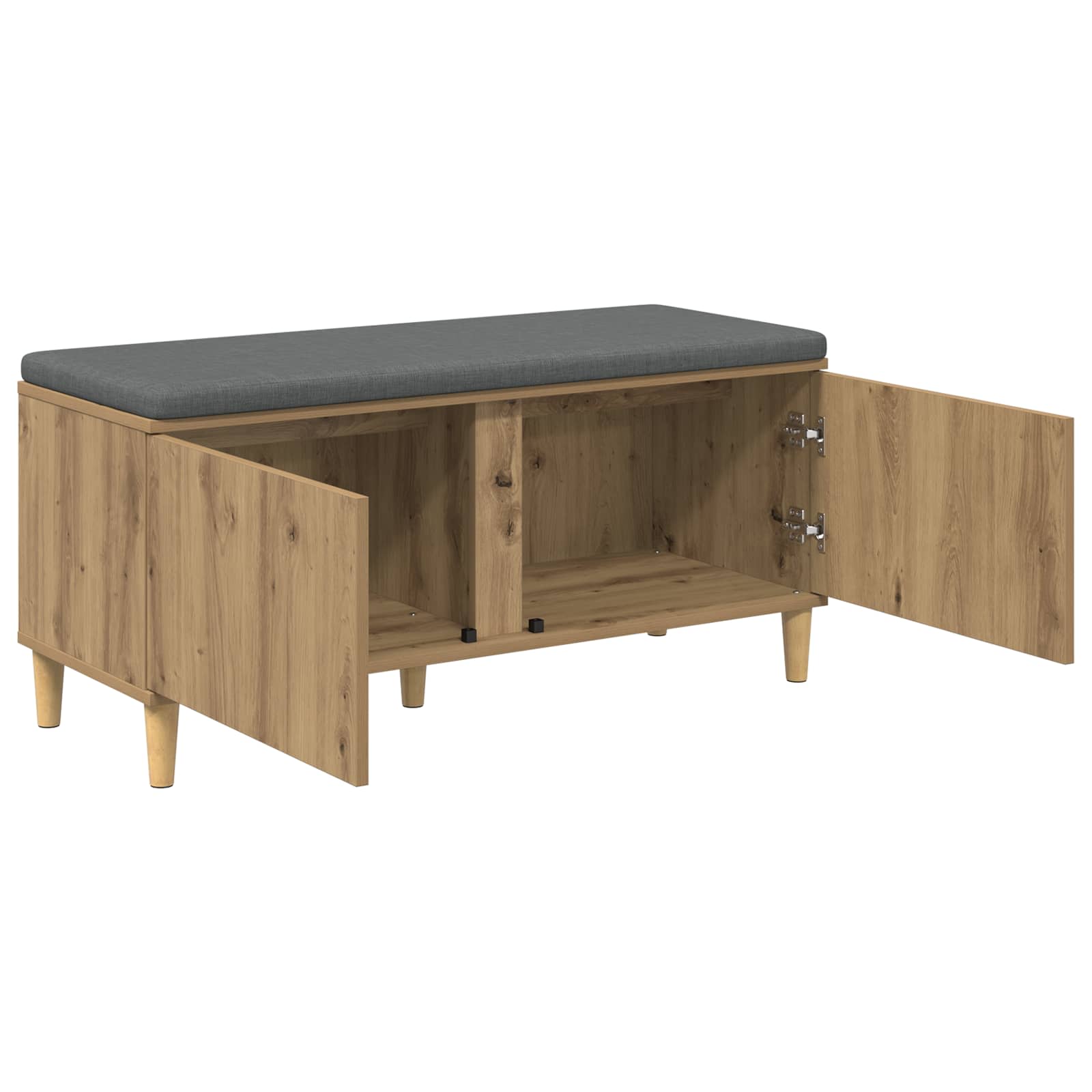 Halbank met kussen met opslag Artisan Eiken 60 x 38 x 46 cm