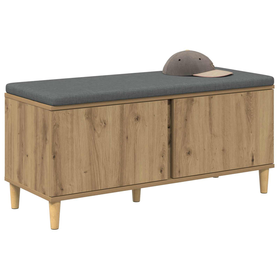 Halbank met kussen met opslag Artisan Eiken 60 x 38 x 46 cm