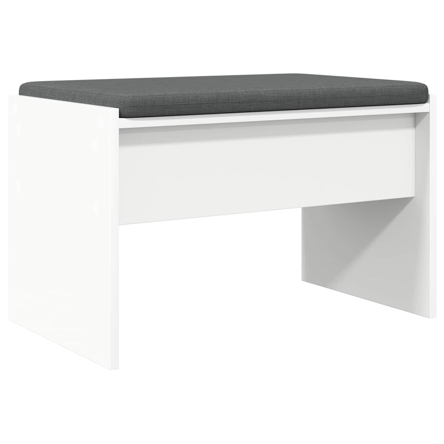 Halbank met kussen Wit 60 x 38 x 46 cm