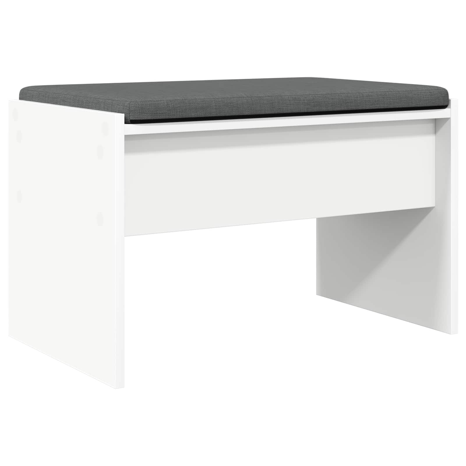 Halbank met kussen Wit 60 x 38 x 46 cm