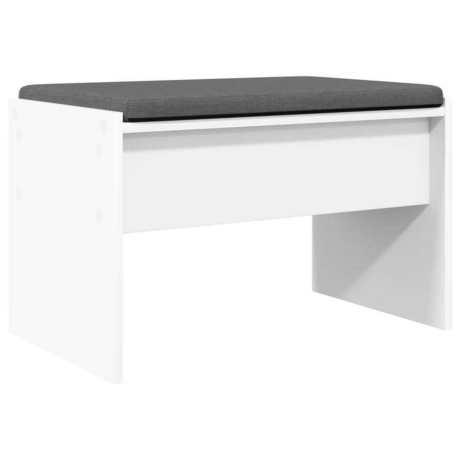 Halbank met kussen Wit 60 x 38 x 46 cm