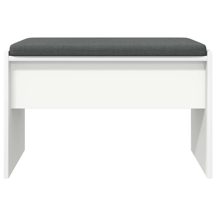 Halbank met kussen Wit 60 x 38 x 46 cm