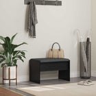 Halbank zwart eiken 60x38x46 cm met kussen
