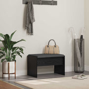 Halbank zwart eiken 60x38x46 cm met kussen