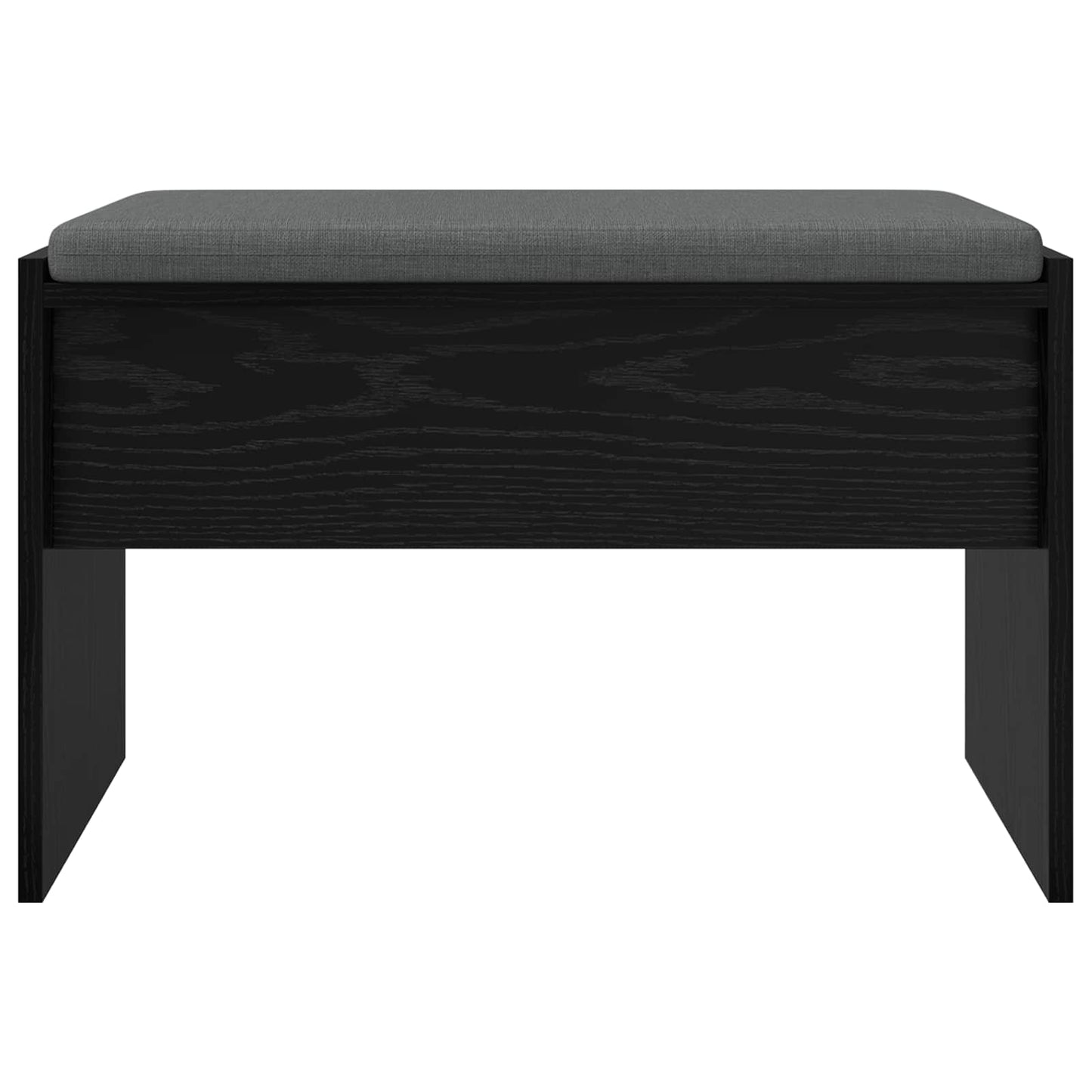 Halbank met kussen Zwart Eiken 60 x 38 x 46 cm