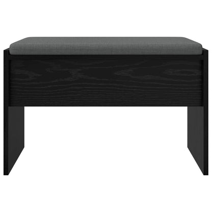 Halbank met kussen Zwart Eiken 60 x 38 x 46 cm