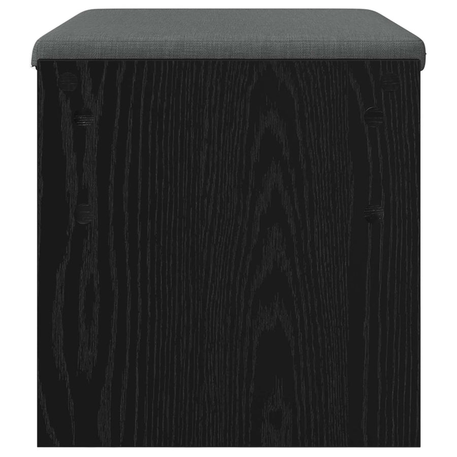 Halbank met kussen Zwart Eiken 60 x 38 x 46 cm