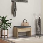 Halbank met kussen 63x38x40 cm Sonoma eiken