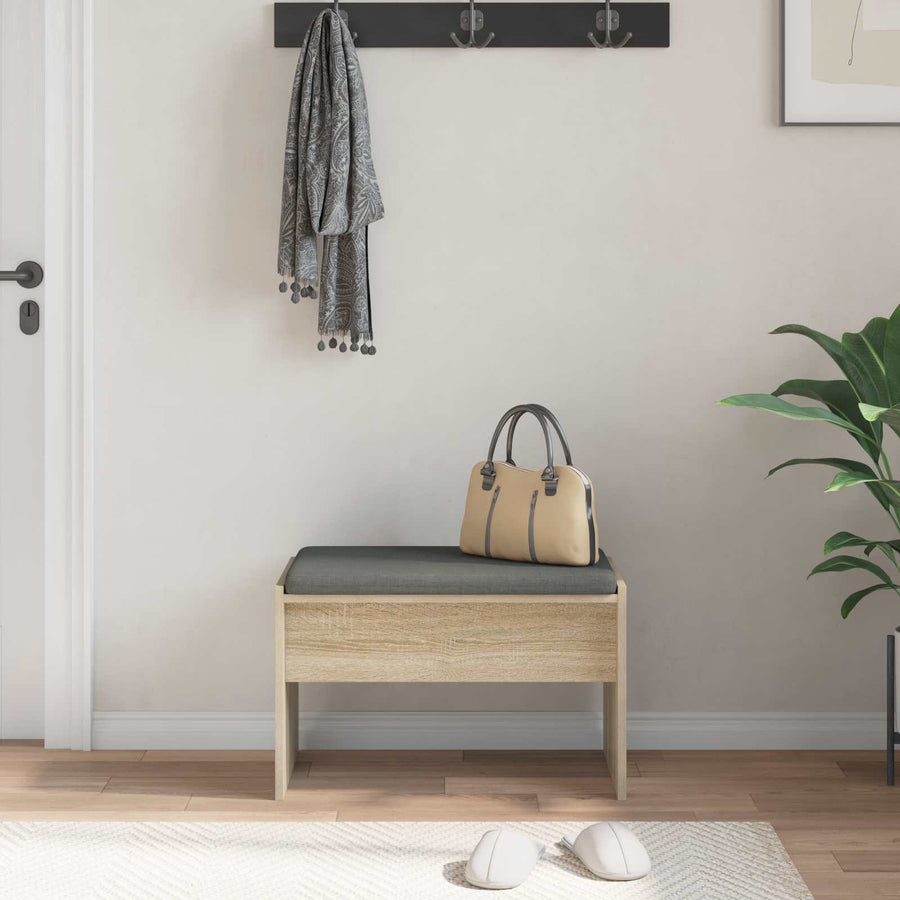 Halbank met kussen Sonoma Eiken 60 x 38 x 46 cm