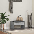 Halbank 63x38x40 cm beton grijs met kussen