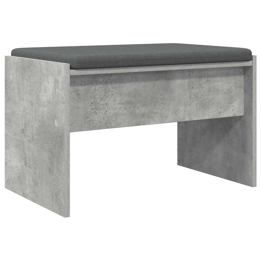 Halbank met kussen Beton Grijs 60 x 38 x 46 cm