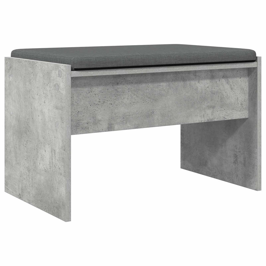 Halbank met kussen Beton Grijs 60 x 38 x 46 cm