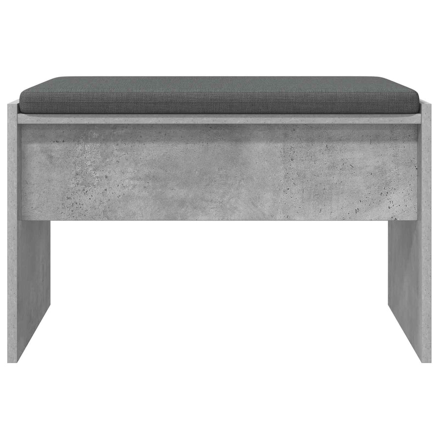 Halbank met kussen Beton Grijs 60 x 38 x 46 cm