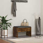 Halbank 63x38x40 cm bewerkt hout met kussen
