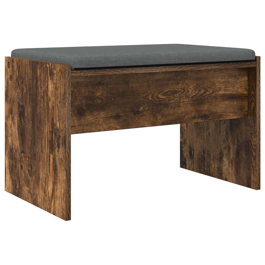 Halbank met kussen Gerookt eiken 60 x 38 x 46 cm