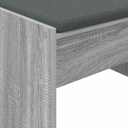 Halbank met kussen Grijs Sonoma 60 x 38 x 46 cm