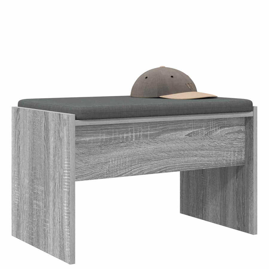Halbank met kussen Grijs Sonoma 60 x 38 x 46 cm