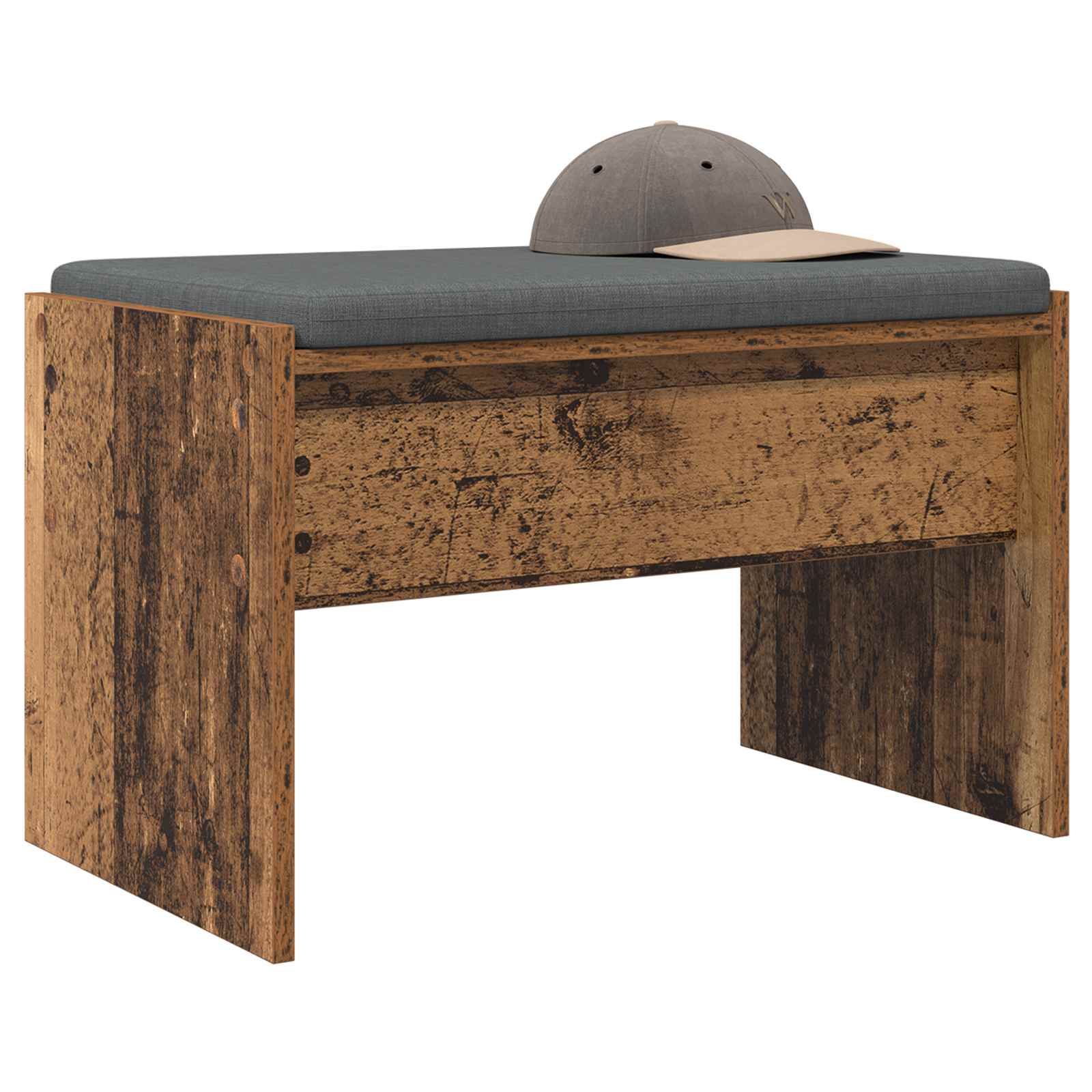 Halbank met kussen Oudhout 60 x 38 x 46 cm