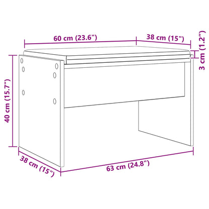 Halbank met kussen Oudhout 60 x 38 x 46 cm