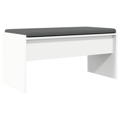 Halbank met kussen Wit 80 x 38 x 46 cm