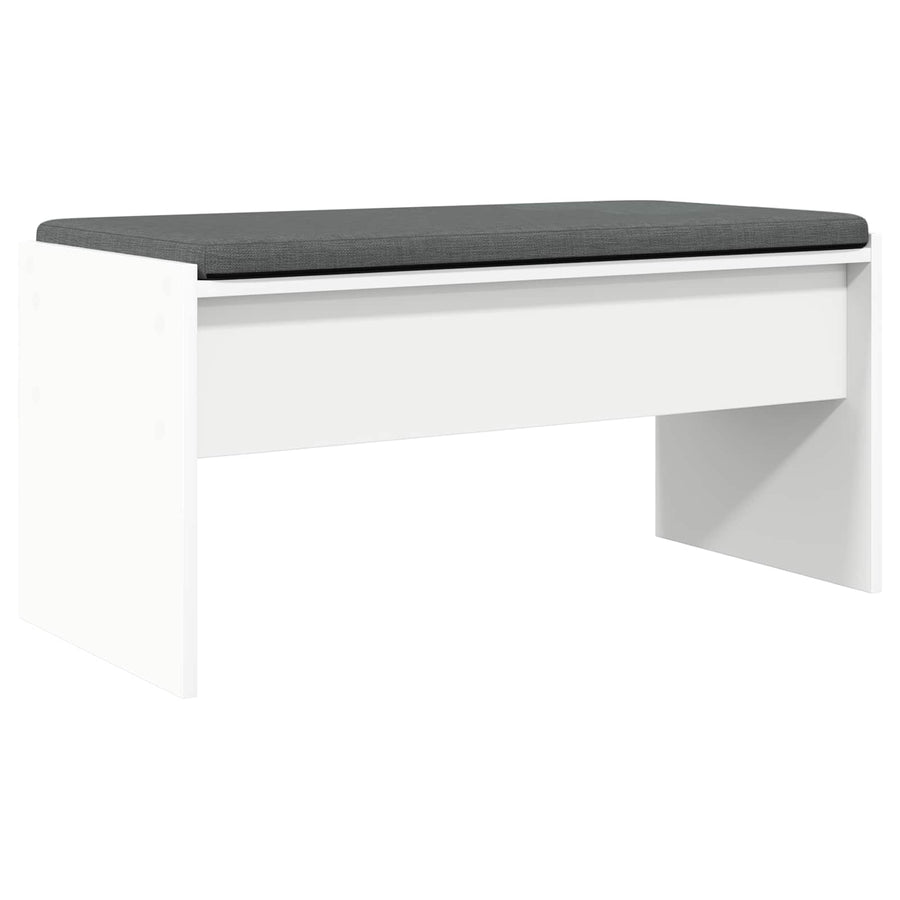 Halbank met kussen Wit 80 x 38 x 46 cm
