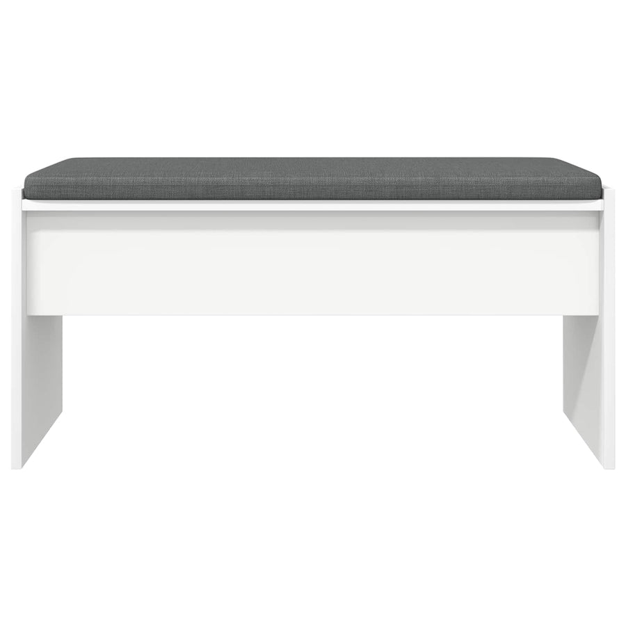 Halbank met kussen Wit 80 x 38 x 46 cm