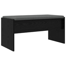 Halbank met kussen Zwart Eiken 80 x 38 x 46 cm