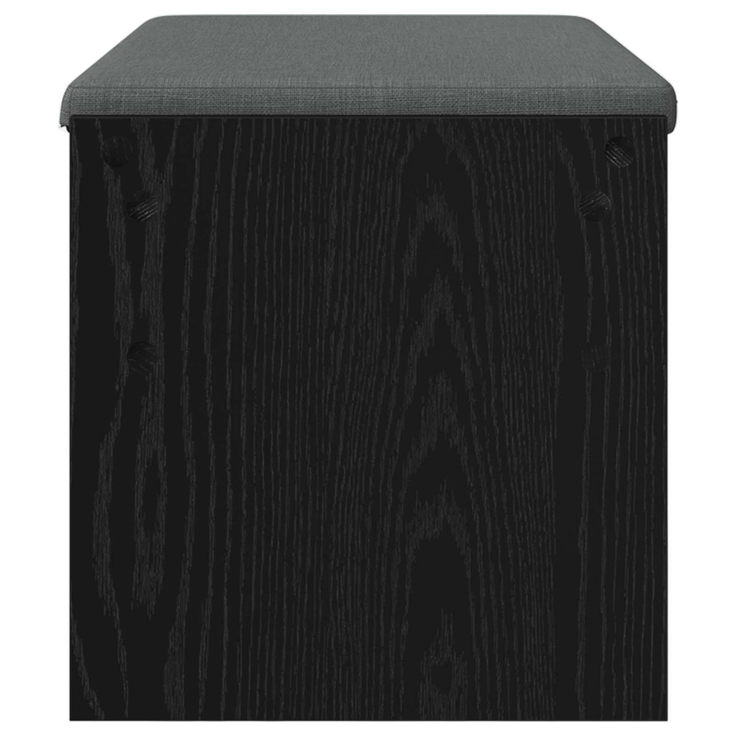 Halbank met kussen Zwart Eiken 80 x 38 x 46 cm